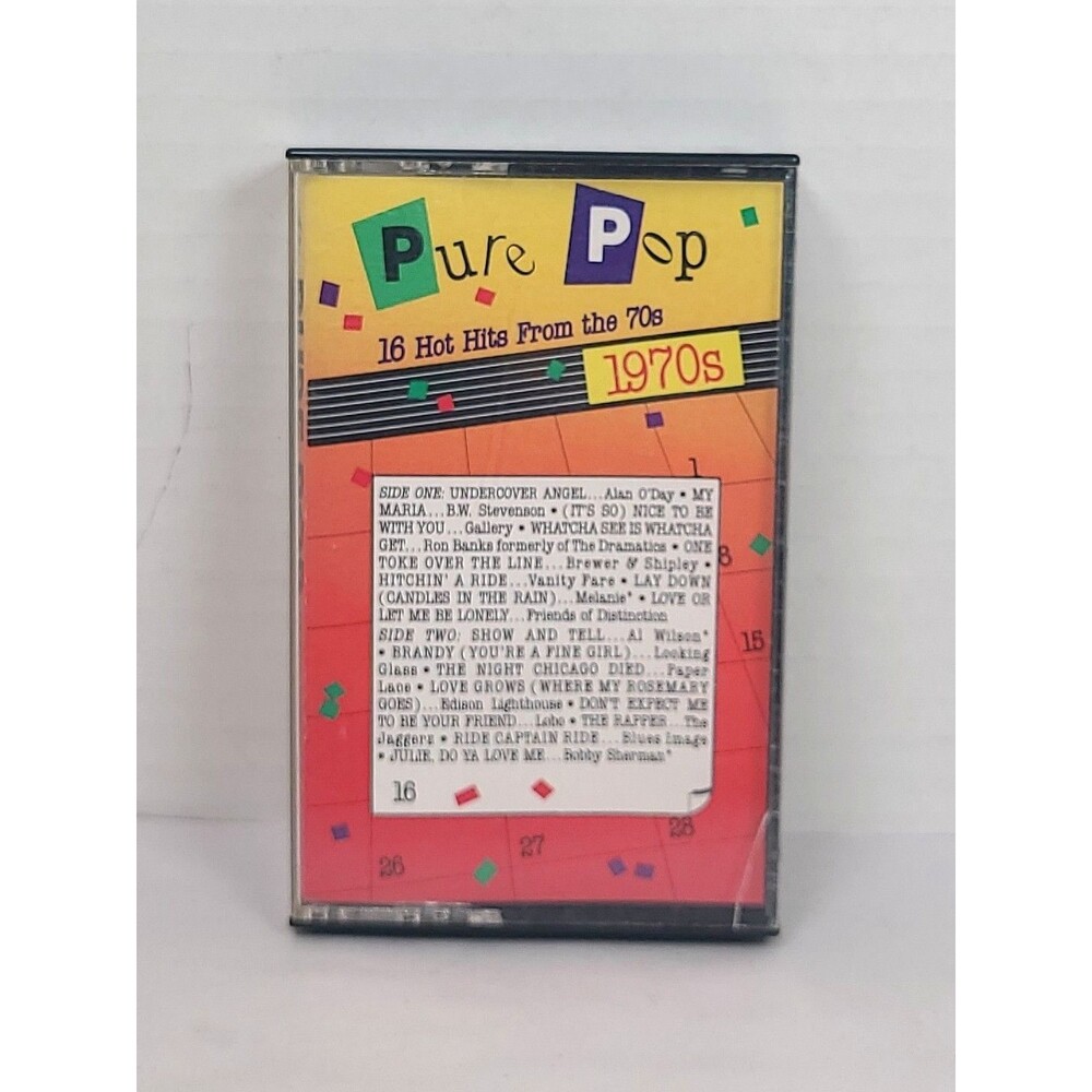 Pure Pop - 16 Hot Hits From The 70s Cassette K-TEL 1985